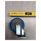 Heavy Duty Blue Rubber Swivel Casters Set