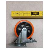 Heavy Duty Industrial Caster Wheels with Orange Polyurethane