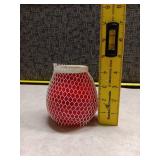 Red Protective Glass Candle Holders by PartyLite