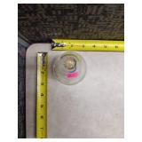 Hand-Painted Floral Glass Bell with Pendulum