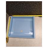 Light Blue Plastic Storage Trays Set