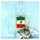 4 X 6 Inch Mexico Fringy Window Hanging Flag - Mini Flag Banner & Car Rearview Mirror DÃ©cor - Fringed & Double Sided - Mexican Hanging Flag with Suction Cup