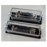 InstallGear - Fuse Block with ANL Fuse Holder and Clear Cover - 2 Pack, 300Amp Fuses for Secure Circuit Protection - Universal Fuse Box for 0-10 Gauge Terminals, Automotive Applications