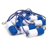 Safety Rope with Floats, Pre-Assembled Divider Buoy with Hooks. 20 Foot. - Retail: $45