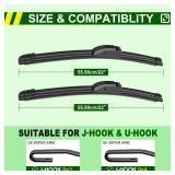 22in + 22in Premium All-Season Windshield Wiper Blades for Original Equipment Replacement(Set of 2) - Retail: $20