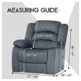 4-Piece, 1 Seat Recliner Cover, Jacquard Stretch Reclining Chair Covers for 1 Cushion Reclining Sofa, Single Seat Recliner Couch Cover Soft, Machine Washable (Style 2) (Dark Grey) - Retail: $30