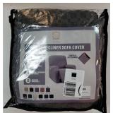 4-Piece, 1 Seat Recliner Cover, Jacquard Stretch Reclining Chair Covers for 1 Cushion Reclining Sofa, Single Seat Recliner Couch Cover Soft, Machine Washable (Style 2) (Dark Grey) - Retail: $30