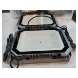 2 Pack LED Flood Lights Outdoor, 150W 15000LM Super Bright Floodlight Outside Work Light with 5.9FT Plug, IP65 Waterproof 6000K Outdoor LED Flood Light for Garage, Yard, Lawn, Garden - Retail: $60