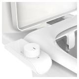 Ultra Slim Bidet Attachment for Toilet Self Cleaning Dual Nozzles Non Electric Bidet Attachment for Feminine Wash Adjustable Pressure Control Cold Clean Water Jet Spray Bidet Toilets. - Retail: $23