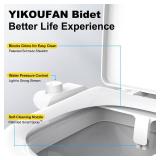 Ultra Slim Bidet Attachment for Toilet Self Cleaning Dual Nozzles Non Electric Bidet Attachment for Feminine Wash Adjustable Pressure Control Cold Clean Water Jet Spray Bidet Toilets. - Retail: $23