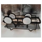 Shower Caddy Suction Cup, 2 Pack Shower Shelves for Inside, Black Rustproof Metal Bathroom Storage NO-Drilling Bathroom Organizer with Large Capacity, Heavy Duty Storage Basket - Retail: $32