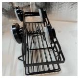 Shower Caddy Suction Cup, 2 Pack Shower Shelves for Inside, Black Rustproof Metal Bathroom Storage NO-Drilling Bathroom Organizer with Large Capacity, Heavy Duty Storage Basket - Retail: $32