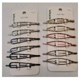 Hair Pins for Women Girls, Bling hair pins for girls, 2 styles, 6 colors, 12 Count