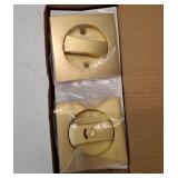 Pocket Door Lock, Brushed Gold Pocket Door Hardware Square Door Lock with Red-Green Indicators for Privacy Sliding Door Bifold Door Locks and Pulls Handles - Retail: $28