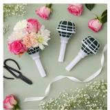 Pack Foam Bouquet Holders, Ideal for Fresh Flowers, Wedding Decor, Floral Arrangements, and Gardening Projects, Wet Foam with Sturdy White Handheld Design. - Retail: $16