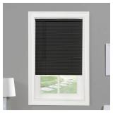 Achim GII Morningstar Indoor Cordless Black Vinyl Light Filtering Window Mini Blind  64  L x 26  W - Retail: $30
