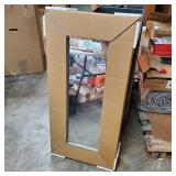 IDYLLOR Black Bathroom Medicine Cabinet with Beveled Edge Mirrored Door 16 x 36 inch, Recessed or Surface Mount, with Adjustable Glass Shelves - Retail: $139