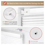 LazBlinds No Tools No Drill Cordless Cellular Shades, Blackout Light Blocking Honeycomb Shades for Home, Thermal Insulation Blinds for Windows, 40 W x 48" H, Dark Coffee - Retail: $47"