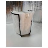 Ceramic Japanese Side Dishes, Seasoning Dishes, Dipping Bowls - 3.5 Inch, with Metal Stand for Ketchup Soy Sauce BBQ Party, Set of 6, White