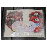 Gothic Halloween Decoration Red Rose Garland Butterfly and Goth Garland for Eyeball Vampire Parties Romantic Elegant Horror Theme Summerween Bride or Die Bridal Shower Backdrops and Decor.