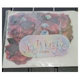 Gothic Decoration Red Rose Garland Butterfly and Goth Garland for Eyeball Halloween Vampire Parties Romantic Elegant Horror Theme Bride or Die Bridal Shower Backdrops and Decor