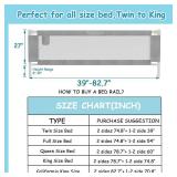 AquaVogue 3-Piece King Size Bed Rails for Toddlers - Height Adjustable Baby Bed Rail Guard Specially Designed for King Size (78.74 x 78.74 x 74.8 Inch)