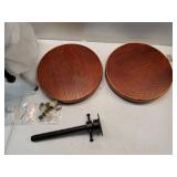 32 inch Vintage Industrial Bar Stool-Metal Wood Swivel Bar Stool-Retro Bar Height Stool-Counter Height Adjustable Kitchen Stools-Set of 2-Extra Tall Pub Height 26-32 Inch, Fully Welded(Black(2pcs)) Le