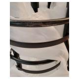 32 inch Vintage Industrial Bar Stool-Metal Wood Swivel Bar Stool-Retro Bar Height Stool-Counter Height Adjustable Kitchen Stools-Set of 2-Extra Tall Pub Height 26-32 Inch, Fully Welded(Black(2pcs)) Le