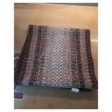 Washable Area Rug, Modern Printed Braided Look, Non-Slip, Stain Resistant Large Brown Carpet for Bedroom, Living Room, Dining Room 2 ft x8 ft