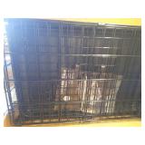 JOINSUN Dog Crate, 24 Inch Medium Folding Metal Wire Pet Single Door Dog Cage with Divider Panel and Plastic Leak-Proof Pan Tray, Outdoor