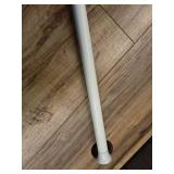 Amazon Basics Tension Curtain Rod, Adjustable 24-36\" Width - White, Classic Finial