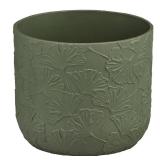 Pack of 13 ,7 in. Cordelia Green Leaf Print Self-Watering Recycled Materials Planter (7 in. D x 6 in. W) - Retail: $169