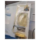 Modern White Mesh Table Lamp - gold