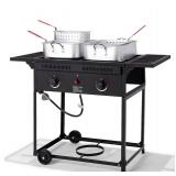outdoor gourmet dual burner fry cart (See Details) - Retail: $184