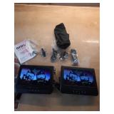 onn 10  1024p Dual Screen DVD Player with Digital Panel  Black - Retail: $125