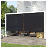 Vicllax Outdoor Sun Blocking Roller Shade, Patio Roll Up Shade Blinds 8ft x 8ft - Retail: $90
