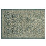 Mainstays India Medallion Textured Spa Green Indoor Living Room Area Rug 5 x 7 - Retail: $134