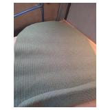 Green 42x66\" Oval 100% Polyester Reversible Solid Area Rug - Retail: $147