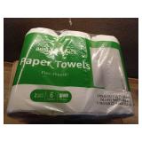 Pack of 2 ,Amazon Basics 2-Ply Flex-Sheets Paper Towels  12 Basics Rolls = 32 Regular Rolls  Everyday Value with 150 Sheets per Roll - Retail: $44