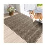 Pack of 2 ,Door Mat Indoor Entrance, Sturdy Front Door Mat Outdoor, Absorbent Muddy Dirt Resist Welcome Door Mats, Non-Slip Backing Entry Mat Doormat for Entryway, Fade and Stain Resistant, 60x36 Inch