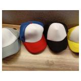 64 Pcs Unisex Sublimation Blank Mesh Trucker Hat 16 Colors Bulk DIY Adjustable Plain Polyester Baseball Caps Colored Summer Trucker Cap for Men Women Embroidery Printing Outdoor Sports Supplies - Reta