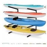 Yes4All Kayak Storage Rack Kayak Wall Mount Rack 400lbs 4 Adjustable Levels Kayak Rack for Outdoor, Indoor Kayak Storage Rack - Retail: $99