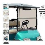 ECOTRIC Tinted Folding Windshield Compatible with 2008-Current EZGO RXV Golf Cart 37"W X 32.25"H - Retail: $77
