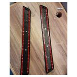 OLIKE for Honda Pilot 2016-2022 ABS+Stainless Steel Fashion Style Door Sill Scuff Plate Guard Sills Protector Trim, Only 2 piece