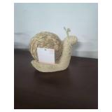 Handwoven Natural Fiber Snail Figurine