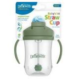 Dr. Browns Milestones Babys First Straw Cup with Weighted Straw, 9oz, Olive Green