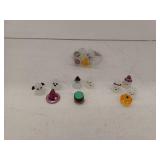 Halloween Mini Ghost and Witch plastic charms Set (total of 20)