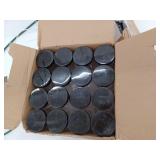 16oz Clear Plastic Storage Containers with Black Lids- Pack of 16