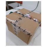 16oz Clear Plastic Storage Containers with Black Lids- Pack of 16