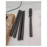 Sectional Black Steel Flag Pole Kit
